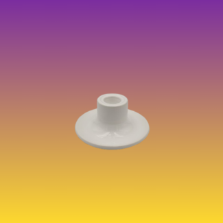 Κηροπήγιο Κεραμικό Λευκό Υαλομένο