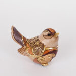 Διακοσμητικό Πουλί Καφέ-Μπεζ Μικρό