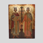 Εικόνα Χειροποίητη "Άγιος Κωνσταντίνος-Αγία Ελένη"