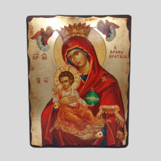 Εικόνα Χειροποίητη "Παναγία Βρεφοκρατούσα"