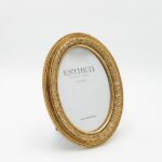 Κορνίζα Polyresin Οβάλ Αντικέ Χρυσό