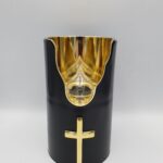 Ηλεκτρικό Κερί Μαύρο με χρυσό σταυρό