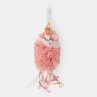 Χειροποίητη Λαμπάδα με Μπαλαρίνα και Πον-Πον