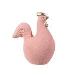 Κεραμικός Κόκορας Ροζ με Χρυσό