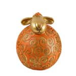 Πρόβατο Πολυεστερικό Πορτοκαλί με Χρυσό