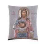 Εικόνα Ασημένια Άγιος Ιωάννης Χρωματιστή