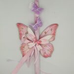 Χειροποίητη Αρωματική Λαμπάδα με Διπλές Ξύλινες Πεταλούδες